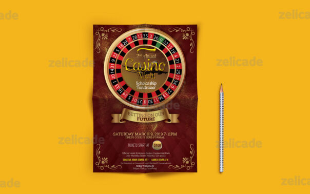 casino event flyer design